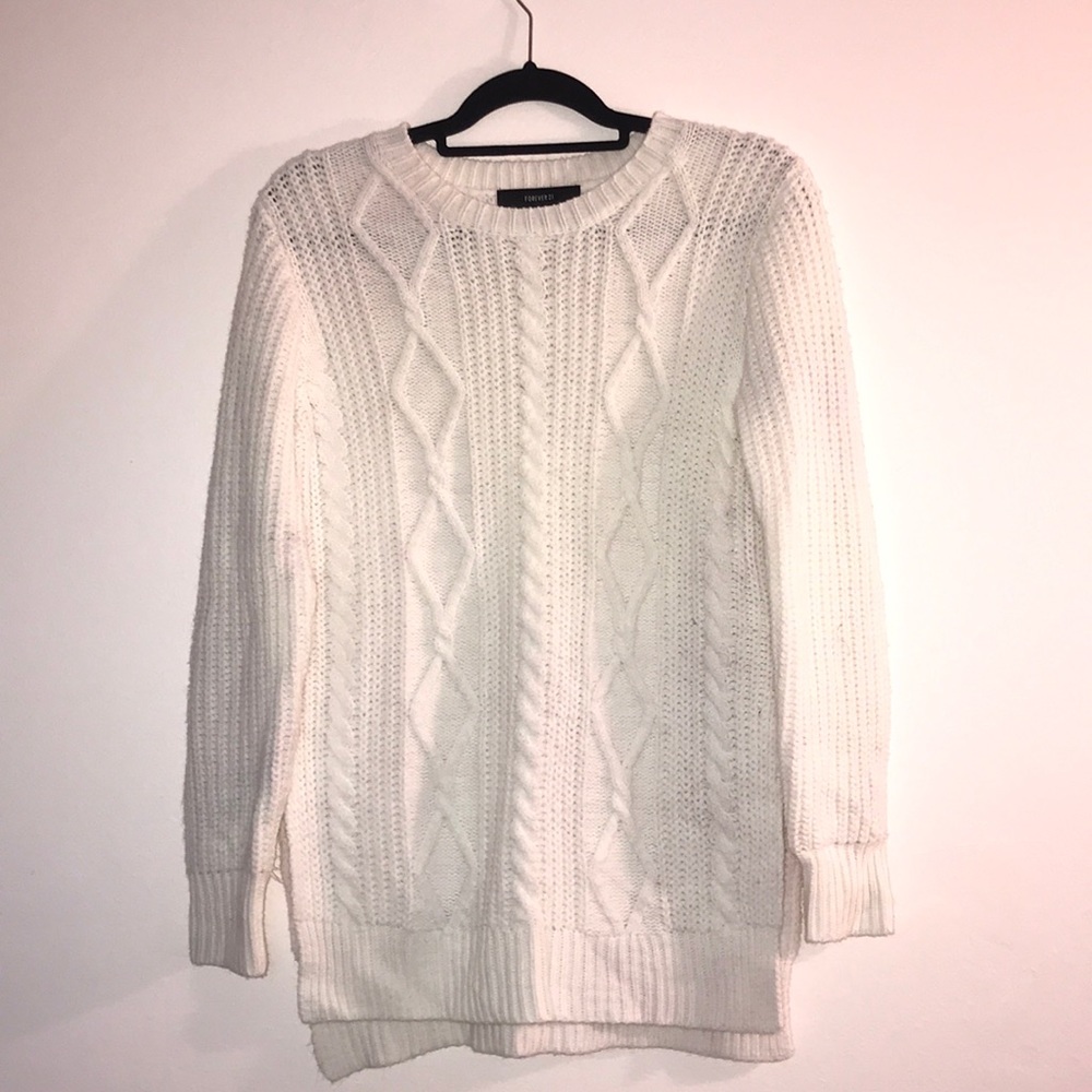 white oversized sweater